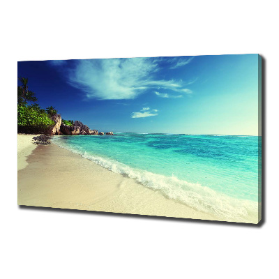 Tableau sur toile Plage des Seychelles