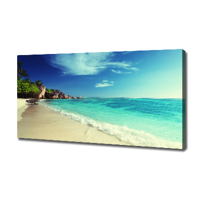 Tableau sur toile Plage des Seychelles