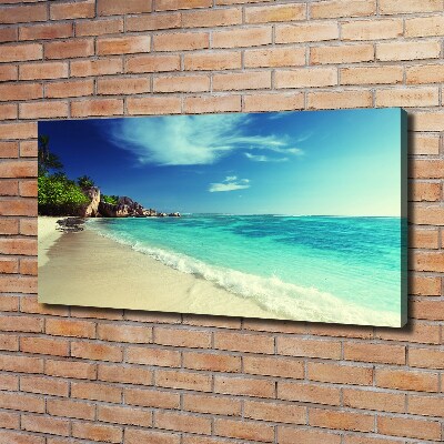 Tableau sur toile Plage des Seychelles