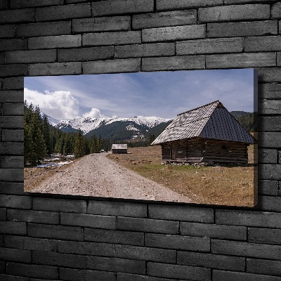 Tableau toile imprimée Chalet dans les montagnes