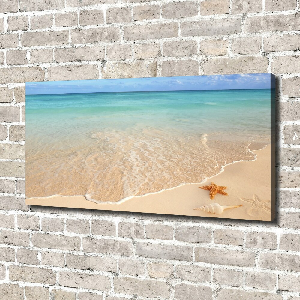 Tableau sur toile Étoile de mer sur la plage