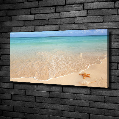 Tableau sur toile Étoile de mer sur la plage