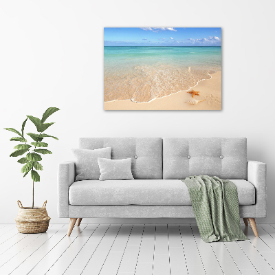 Tableau sur toile Étoile de mer sur la plage