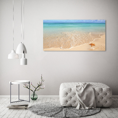 Tableau sur toile Étoile de mer sur la plage