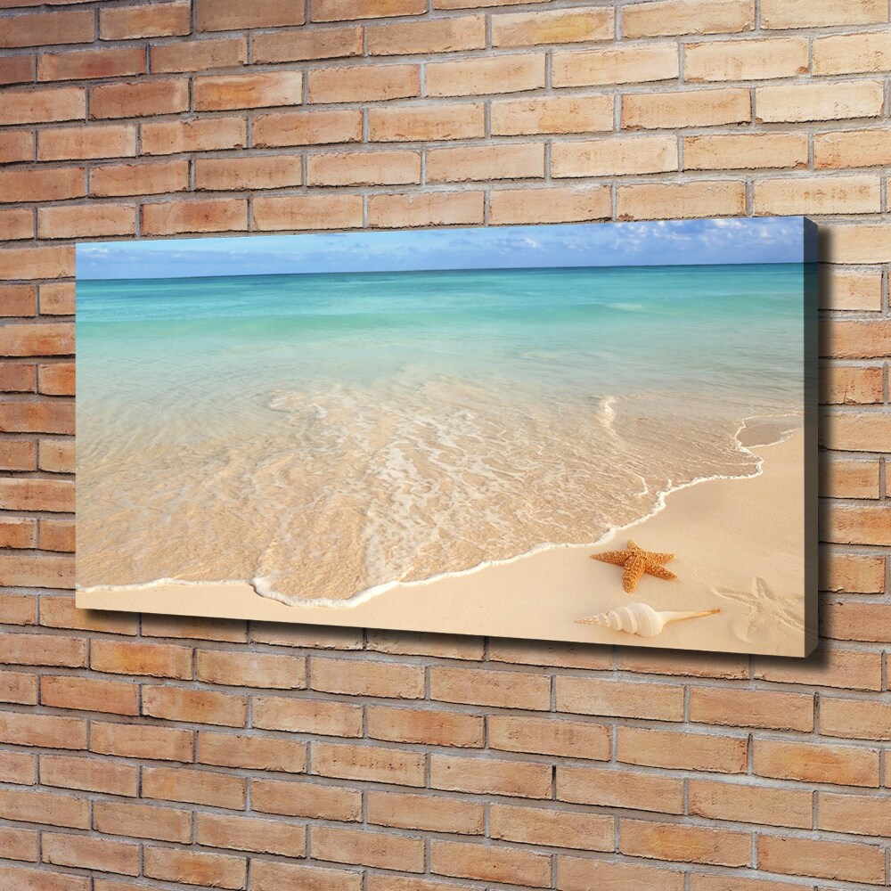 Tableau sur toile Étoile de mer sur la plage