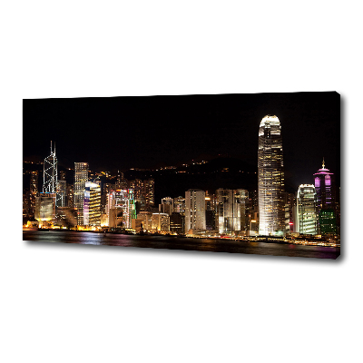 Tableau sur toile Hong Kong de nuit