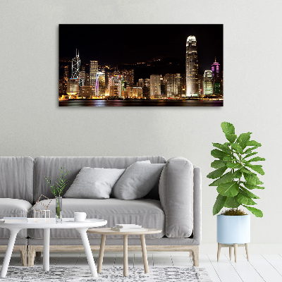 Tableau sur toile Hong Kong de nuit