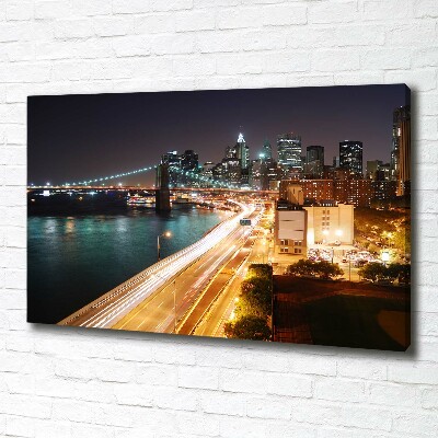 Tableau imprimé sur toile NY la nuit