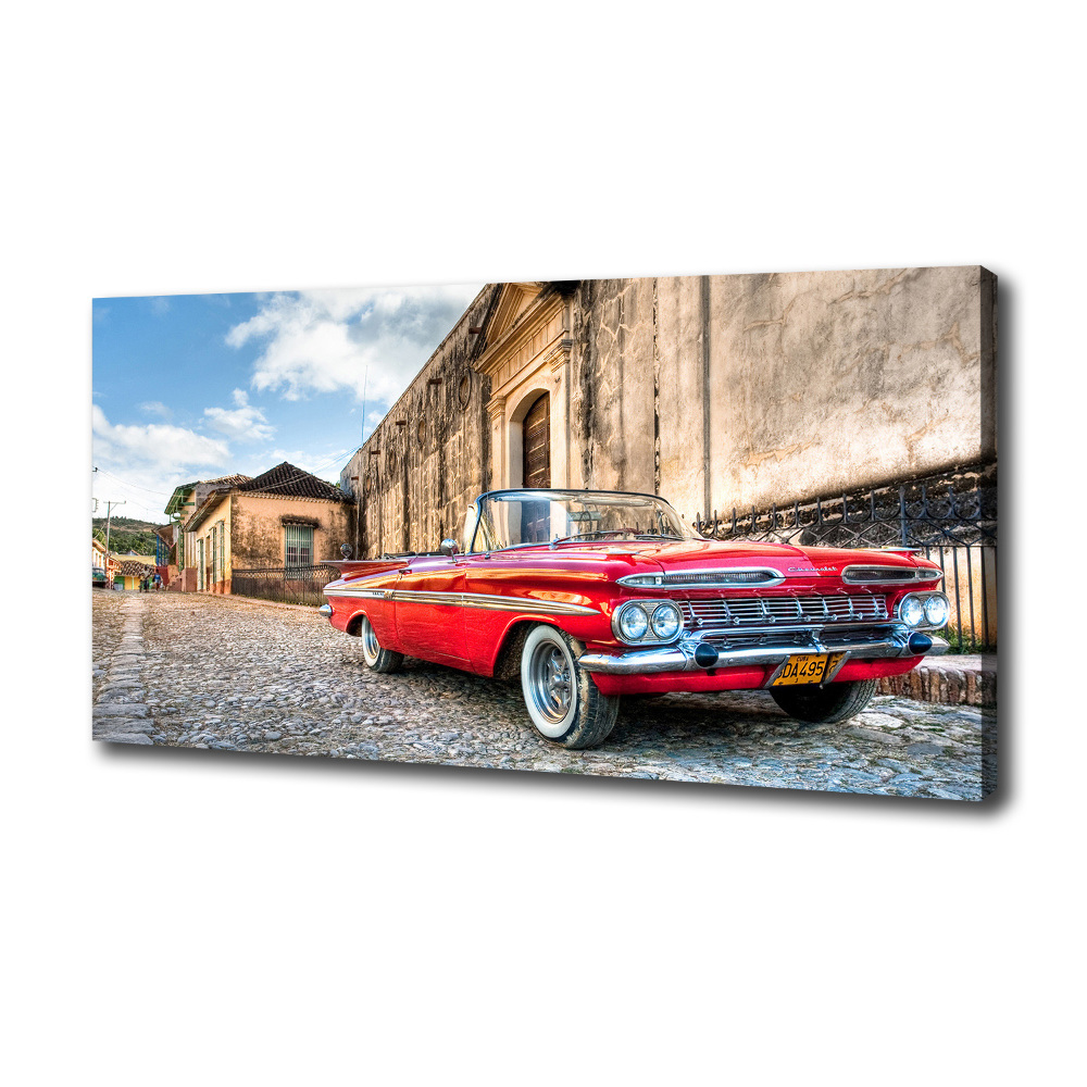 Tableau photo sur toile Chevrolet rouge