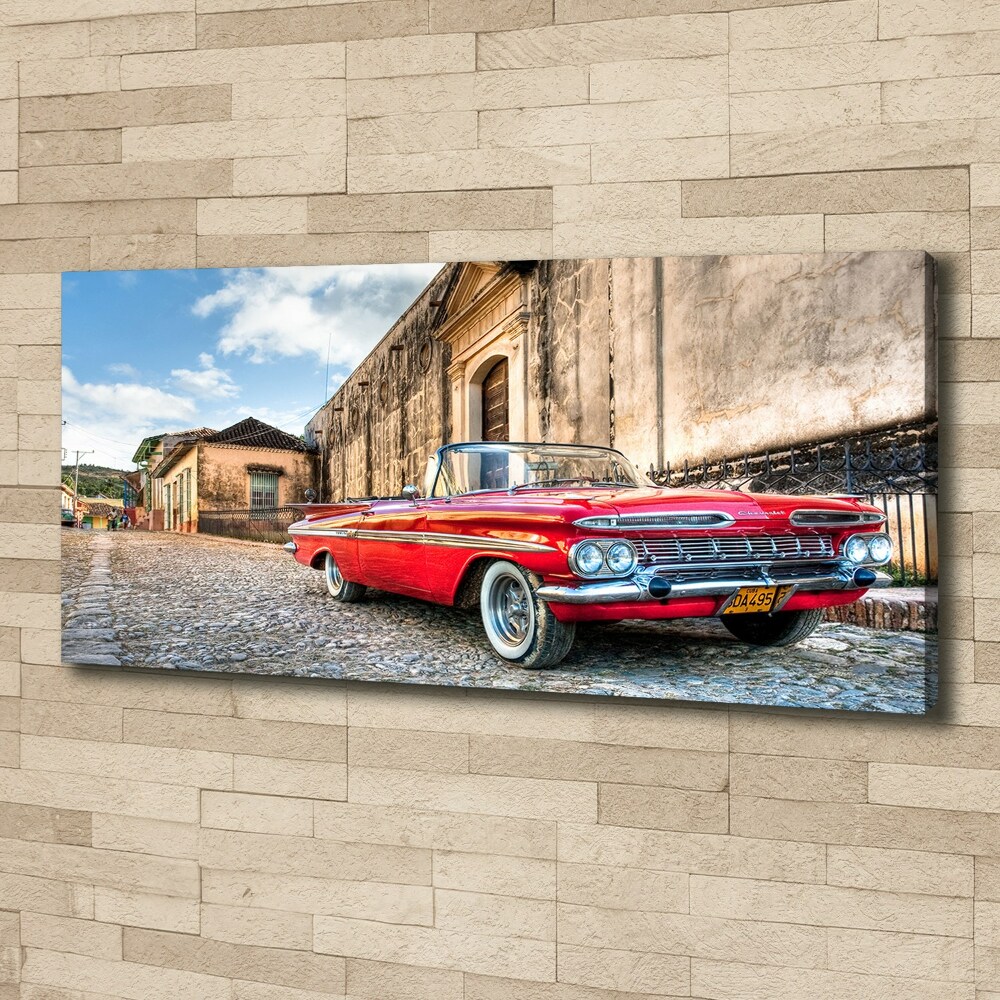 Tableau photo sur toile Chevrolet rouge