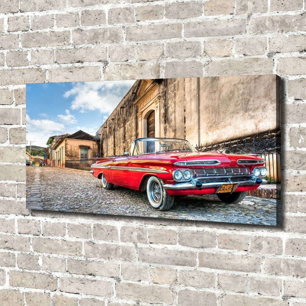 Tableau photo sur toile Chevrolet rouge