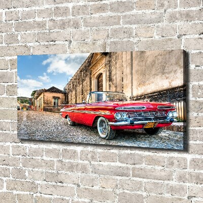 Tableau photo sur toile Chevrolet rouge