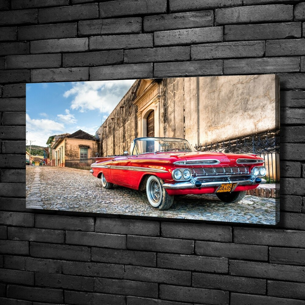 Tableau photo sur toile Chevrolet rouge