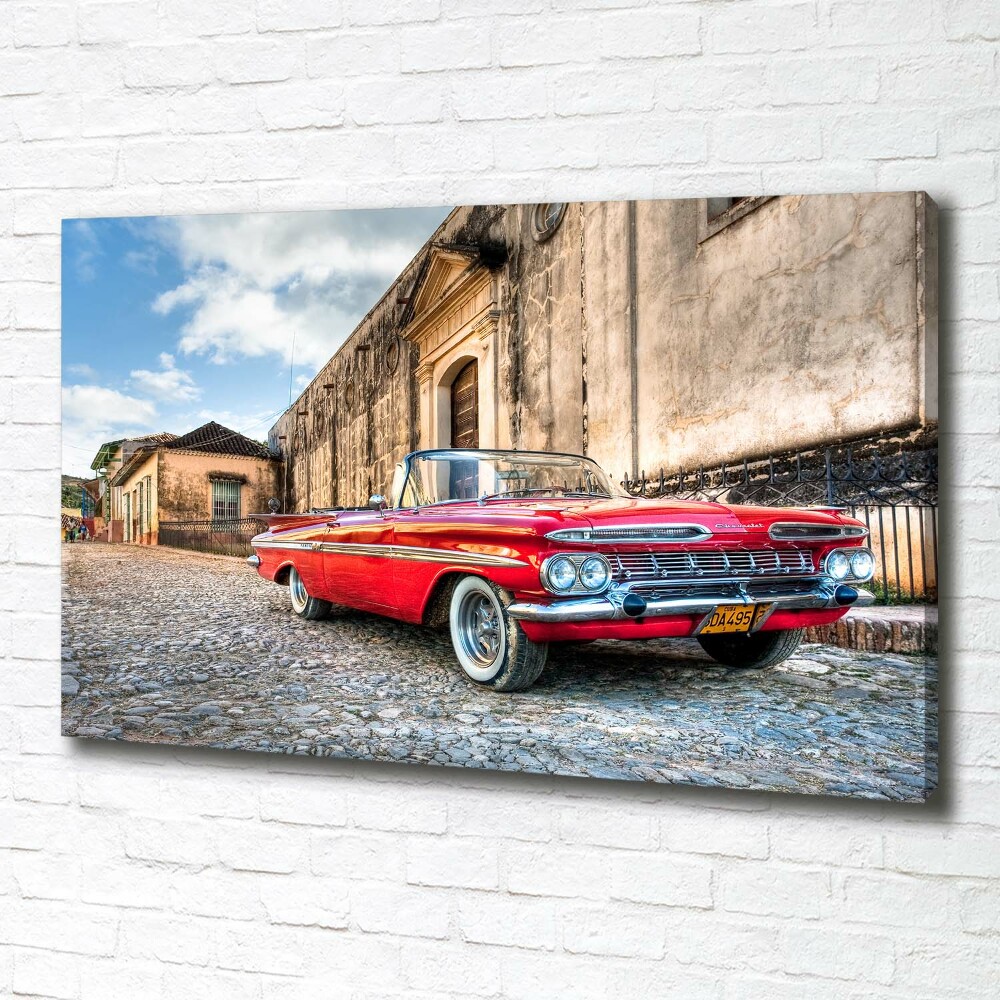 Tableau photo sur toile Chevrolet rouge