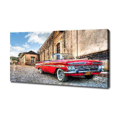 Tableau photo sur toile Chevrolet rouge