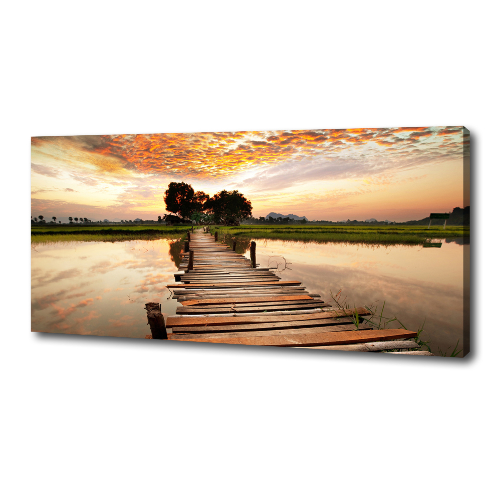 Tableau mural sur toile Pont en bois