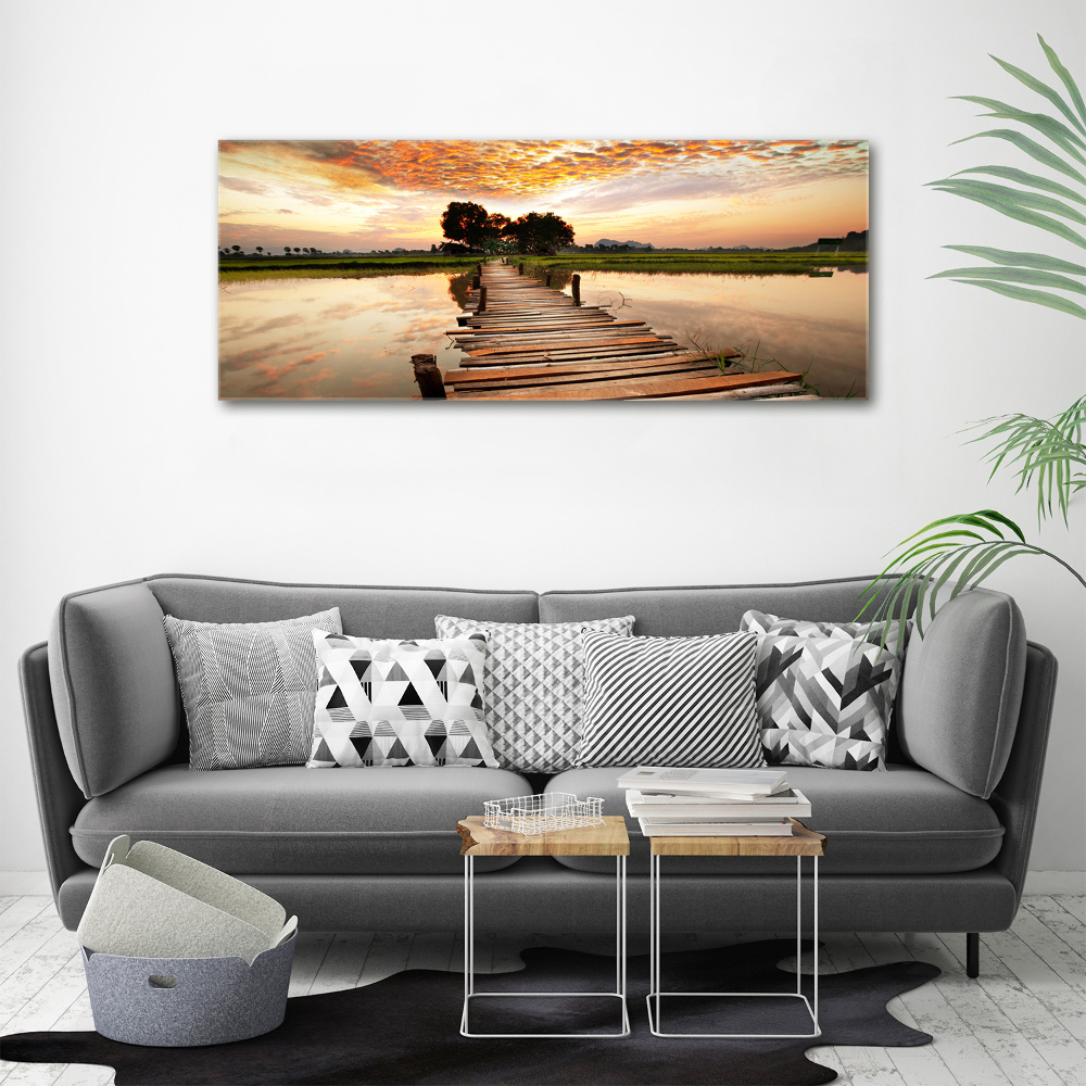 Tableau mural sur toile Pont en bois