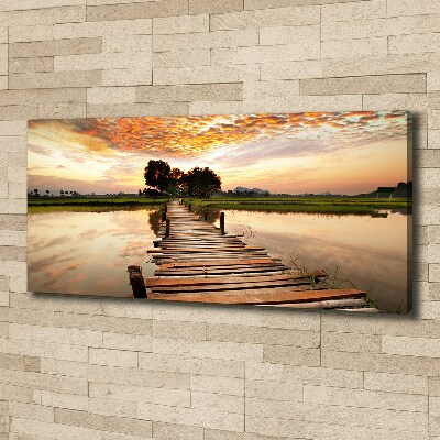 Tableau mural sur toile Pont en bois