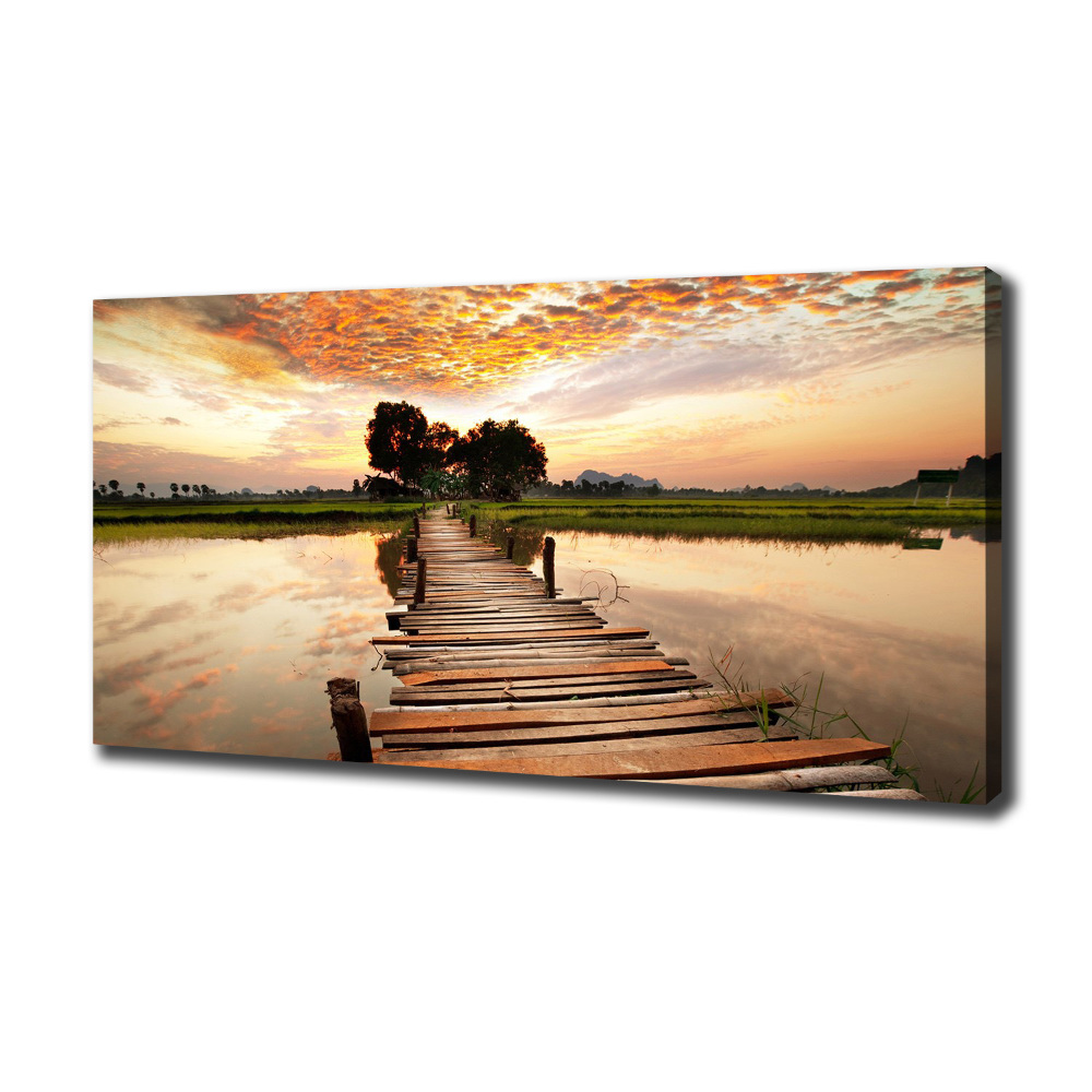 Tableau mural sur toile Pont en bois