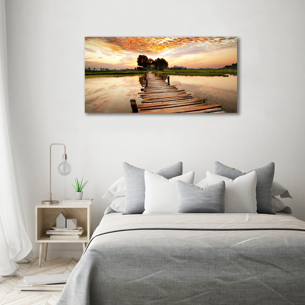 Tableau mural sur toile Pont en bois