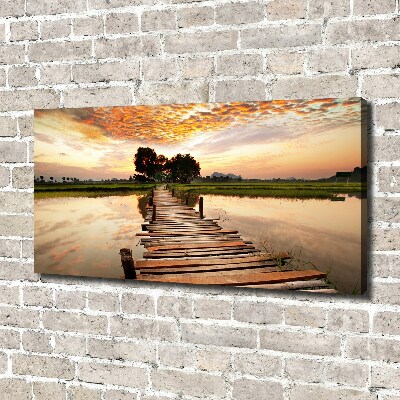 Tableau mural sur toile Pont en bois