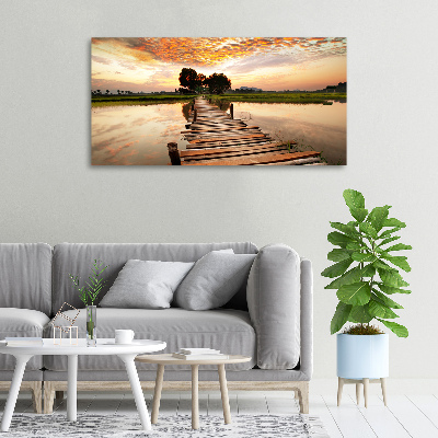 Tableau mural sur toile Pont en bois