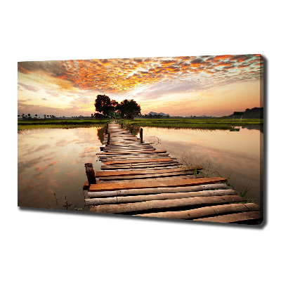 Tableau mural sur toile Pont en bois