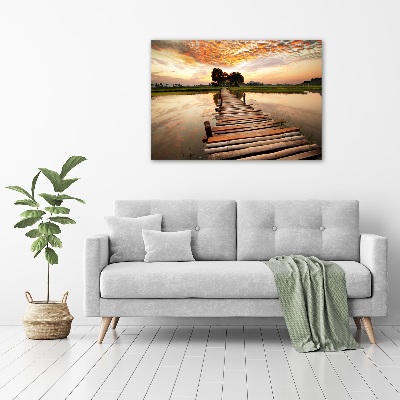 Tableau mural sur toile Pont en bois