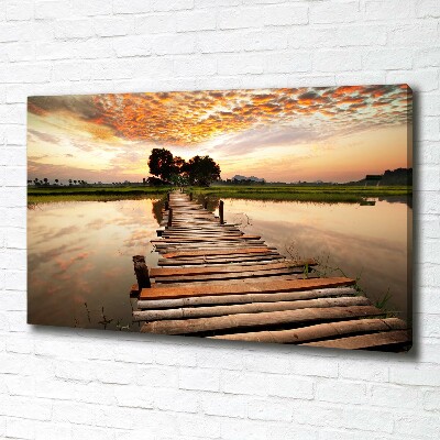 Tableau mural sur toile Pont en bois