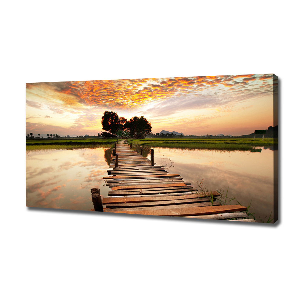 Tableau mural sur toile Pont en bois