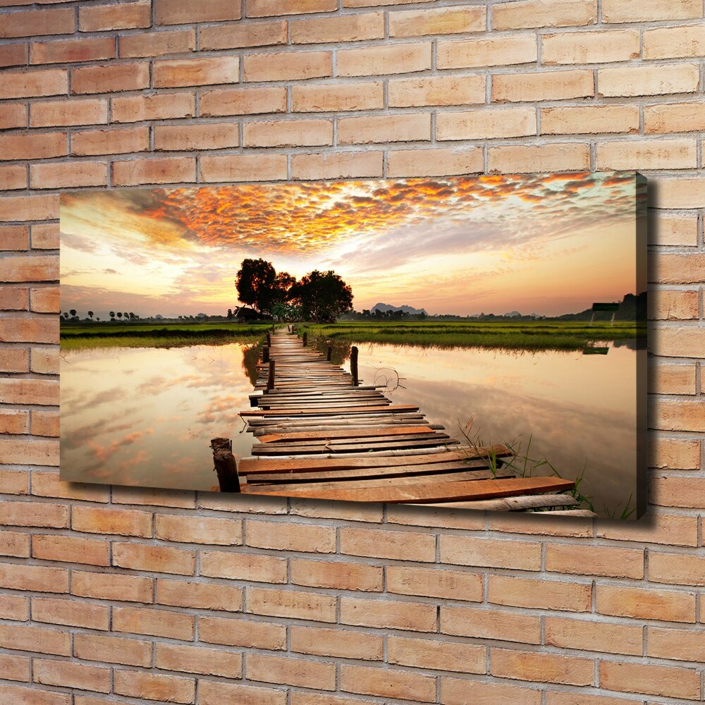 Tableau mural sur toile Pont en bois