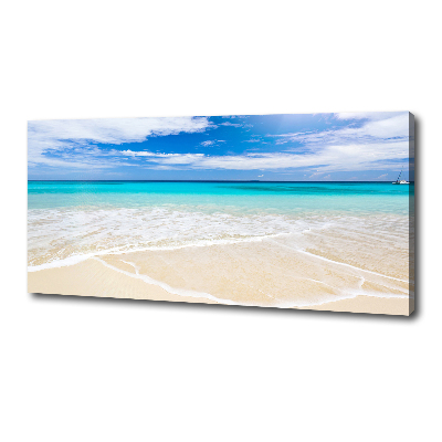 Tableau imprimé sur toile Plage tropicale eau bleue