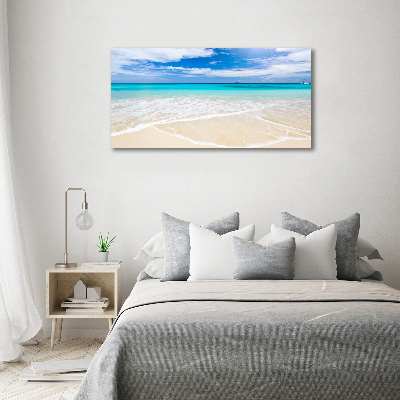 Tableau imprimé sur toile Plage tropicale eau bleue