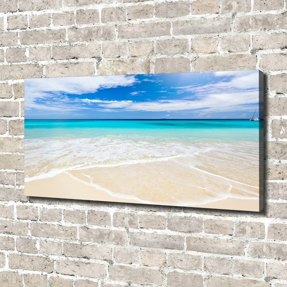 Tableau imprimé sur toile Plage tropicale eau bleue