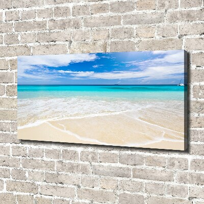 Tableau imprimé sur toile Plage tropicale eau bleue