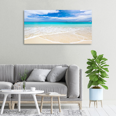 Tableau imprimé sur toile Plage tropicale eau bleue