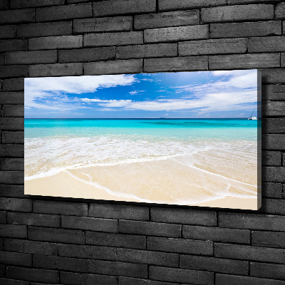 Tableau imprimé sur toile Plage tropicale eau bleue