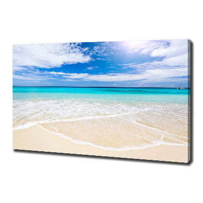 Tableau imprimé sur toile Plage tropicale eau bleue