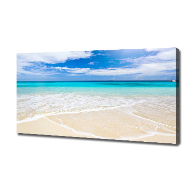 Tableau imprimé sur toile Plage tropicale eau bleue