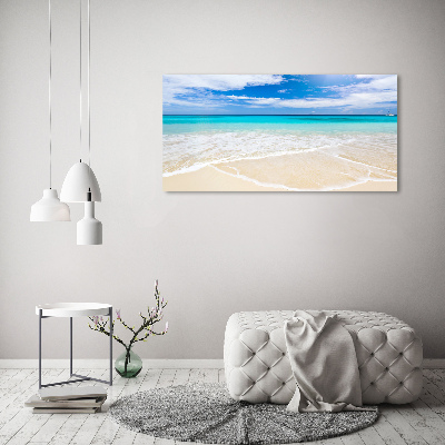 Tableau imprimé sur toile Plage tropicale eau bleue