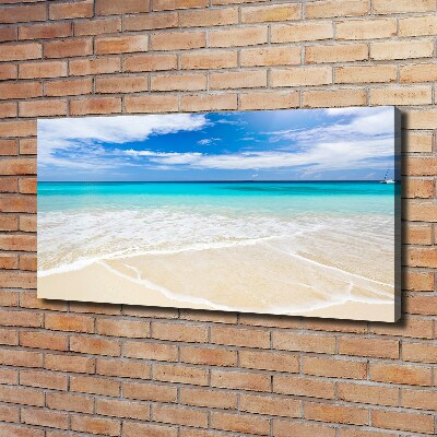 Tableau imprimé sur toile Plage tropicale eau bleue