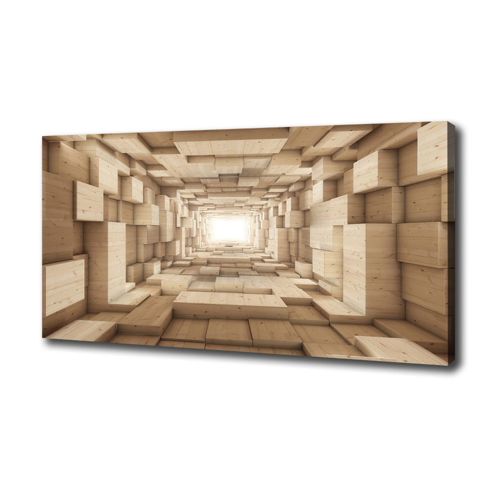 Tableau photo sur toile Tunnel en bois