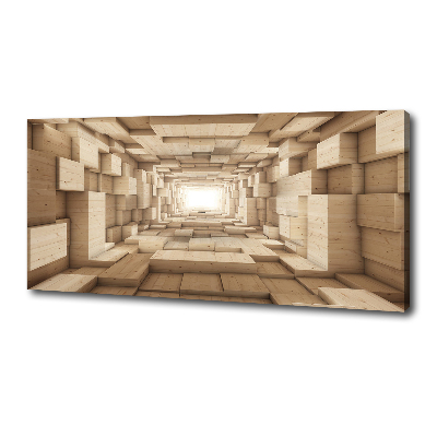 Tableau photo sur toile Tunnel en bois