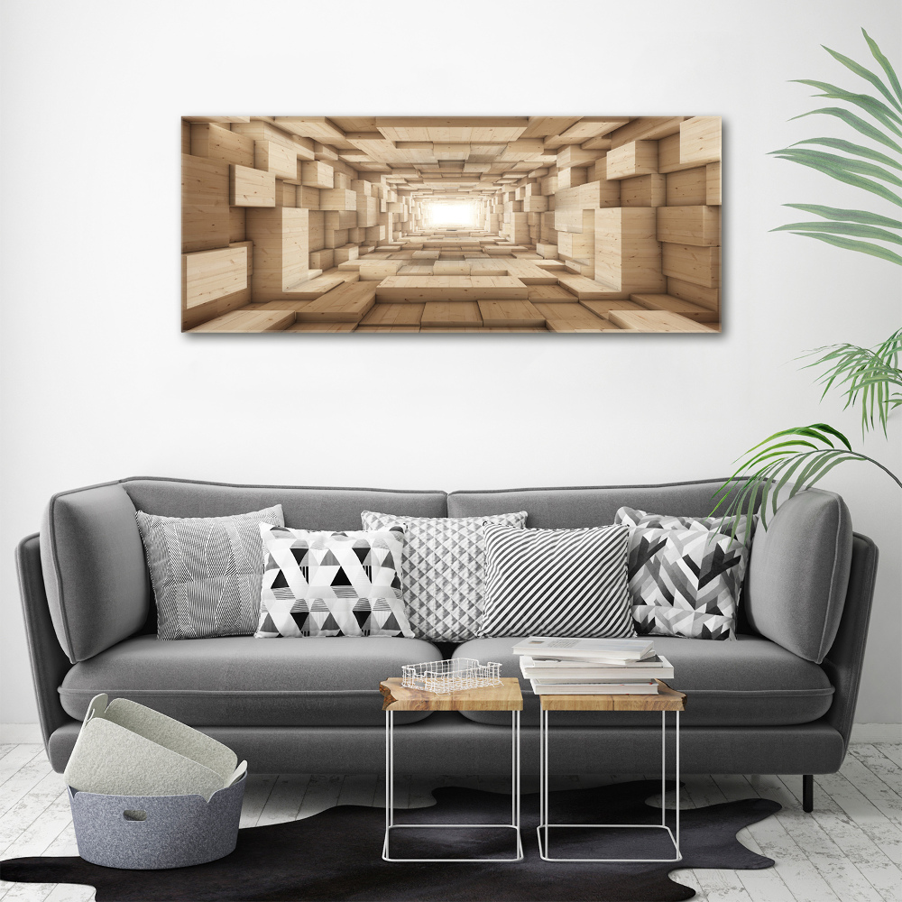 Tableau photo sur toile Tunnel en bois