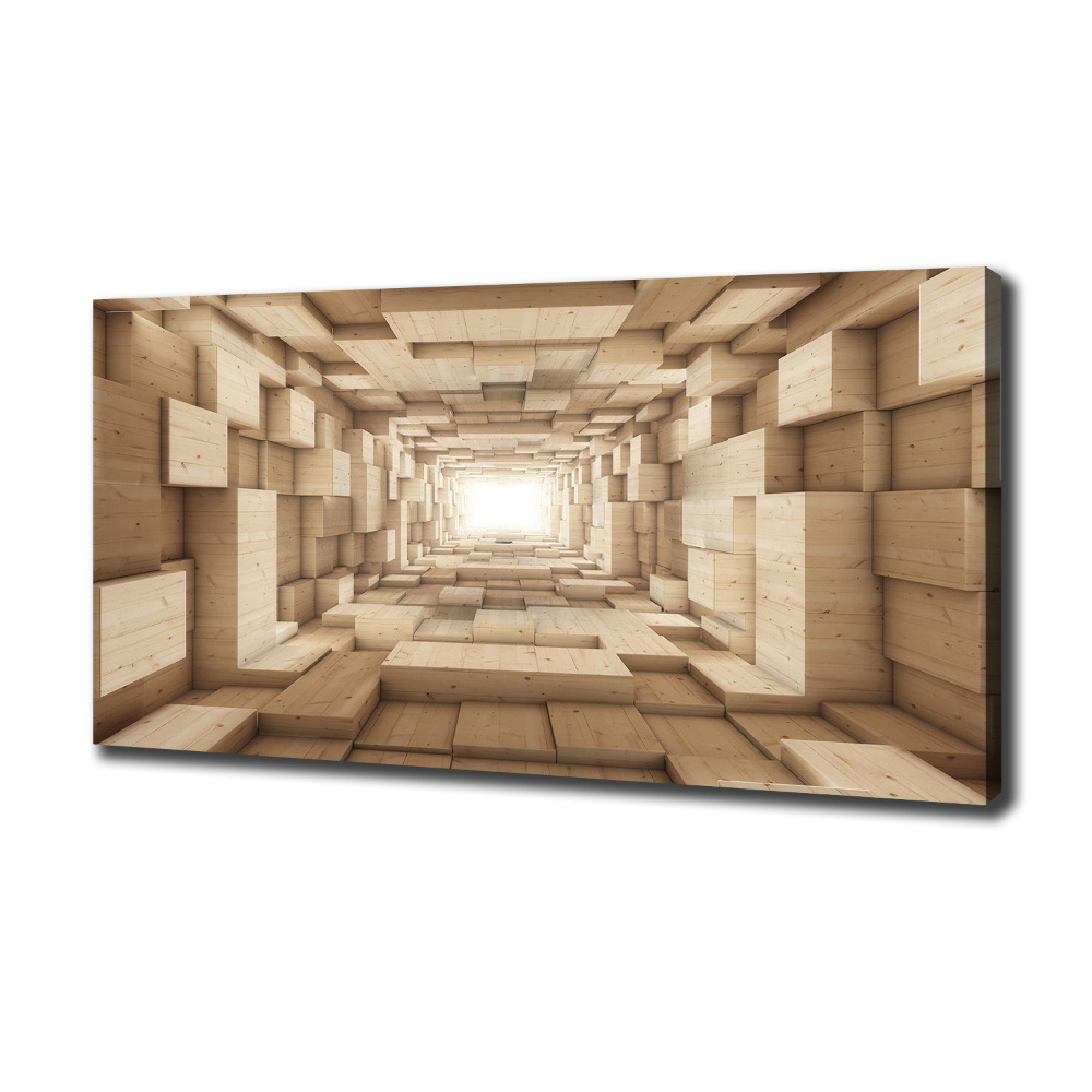 Tableau photo sur toile Tunnel en bois