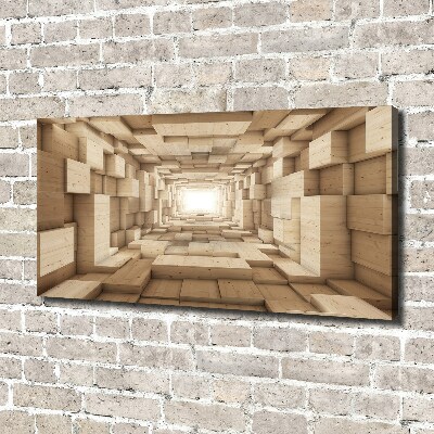 Tableau photo sur toile Tunnel en bois