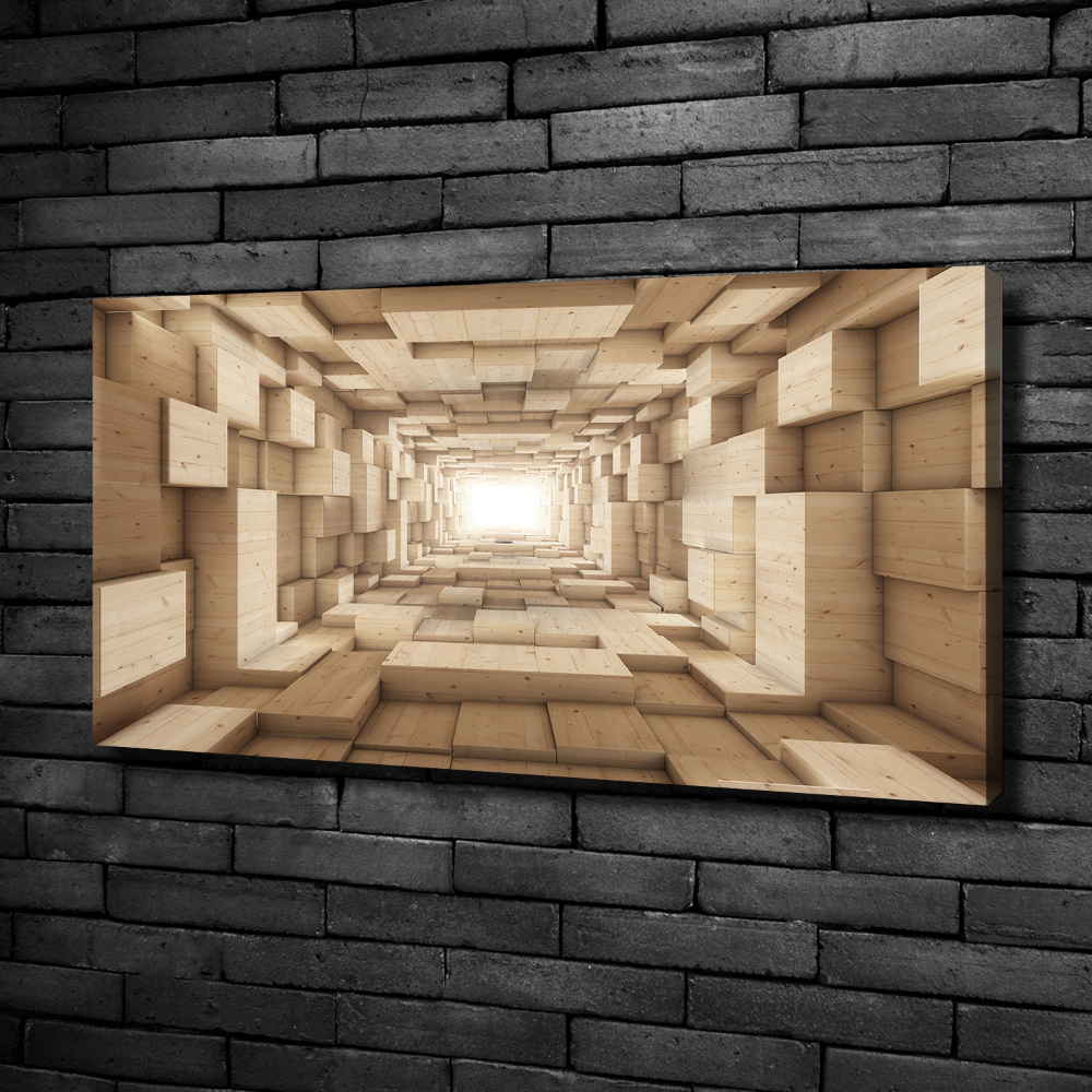 Tableau photo sur toile Tunnel en bois