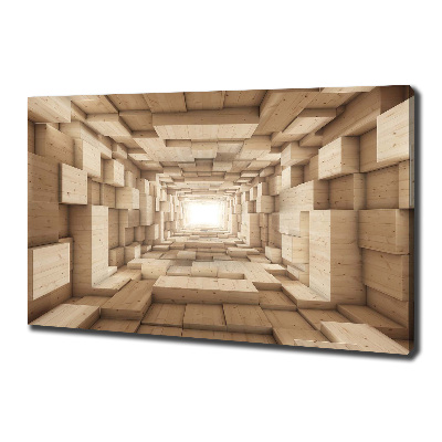 Tableau photo sur toile Tunnel en bois