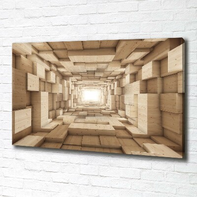 Tableau photo sur toile Tunnel en bois