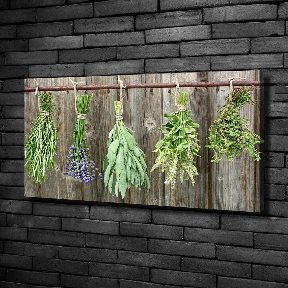 Tableau imprimé sur toile Herbes sur une ficelle